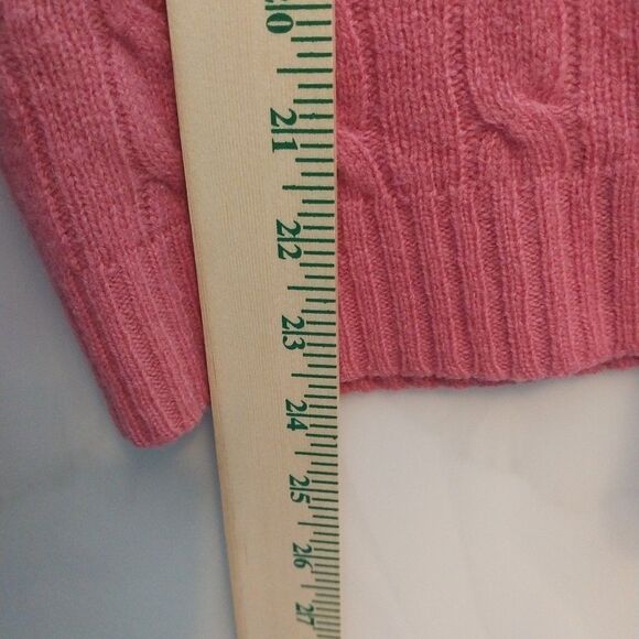 Vintage Ralph Lauren Sport Sweater M Pink 100% Lambswool Quiet Luxury Old Money - Picture 4 of 11